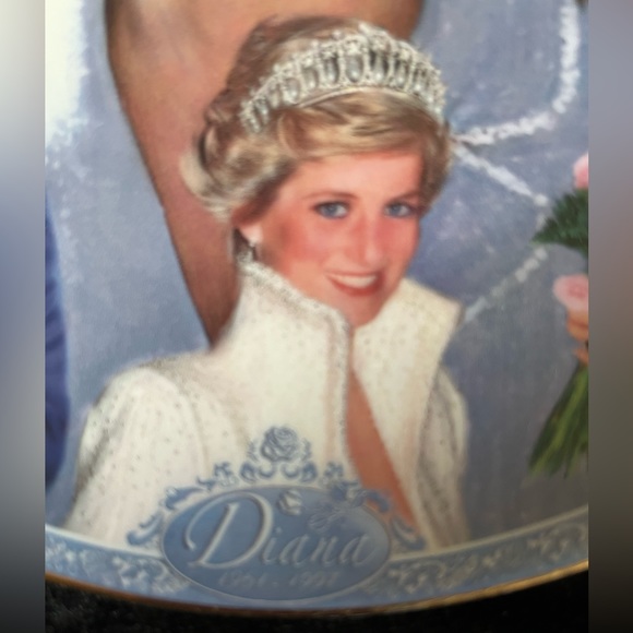 The People’s Princess, Diana. One porcelain collector plate trimmed in 23kt gold - Picture 3 of 8